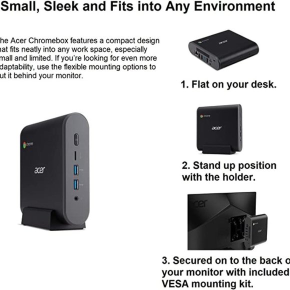 Acer Chromebox 1.8 Celeron 128GB M.2SSD/4GB DDR4/W-Fi 5, EUC (CXI3-UA91) - Picture 6 of 15